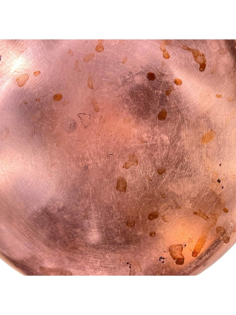 Vintage Revere Ware 9 Inch Copper Bottom Frying Pan Clinton USA Stainless Steel - Picture 2 of 9